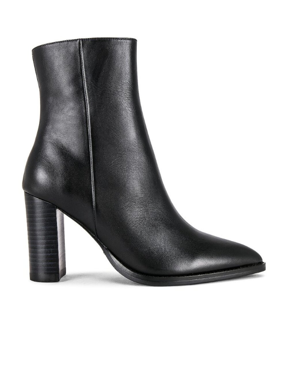 Tony Bianco Samara Heeled Bootie in Black Como leather ankle high heel boots